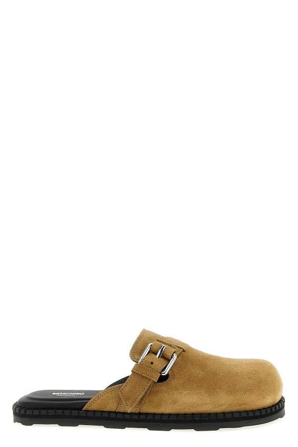  Moschino Suede Sabots 
