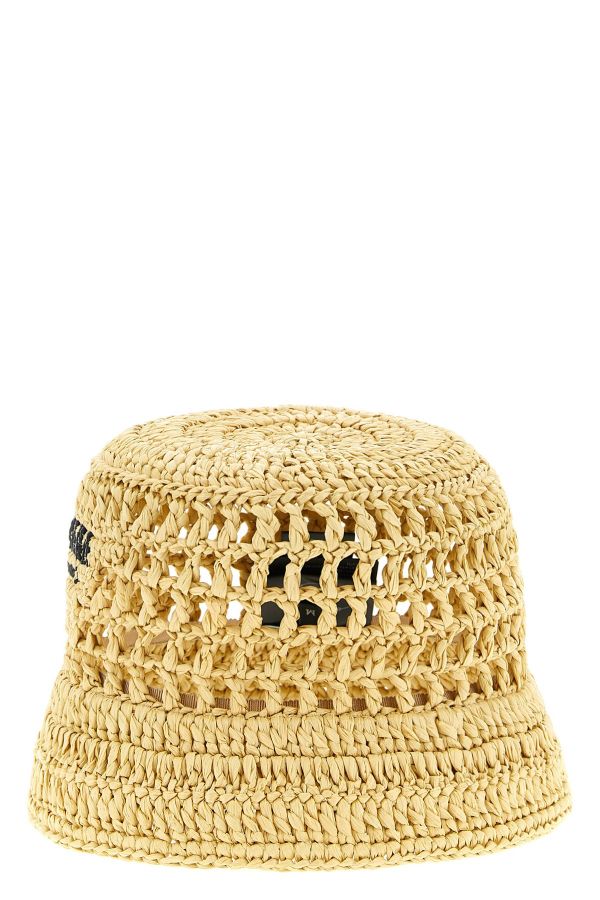  Prada Crochet Logo Bucket Hat 