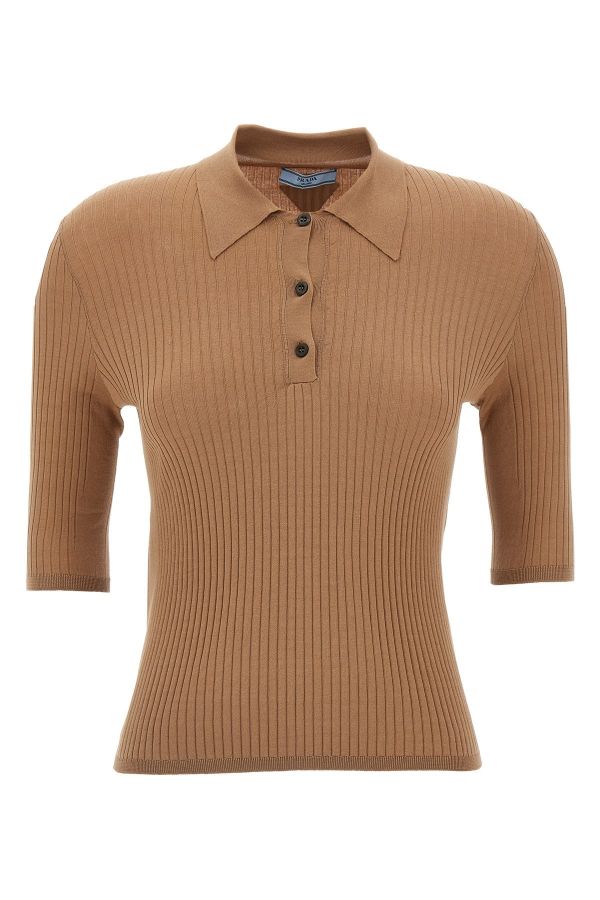  Prada Knitted Polo Shirt 