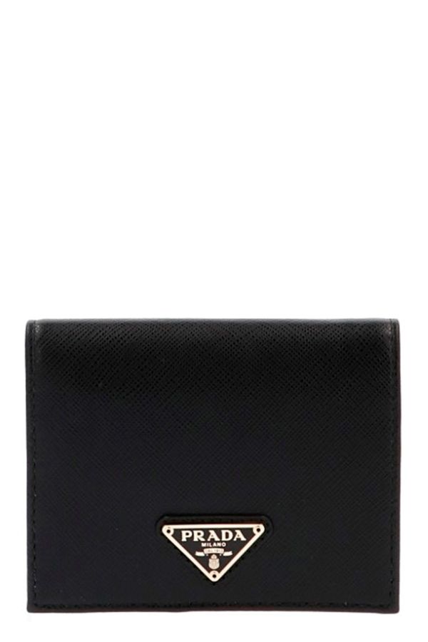  Prada Logo Leather Wallet 