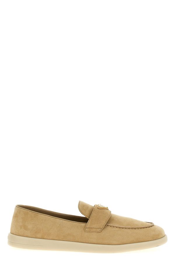  Prada Logo Loafers 
