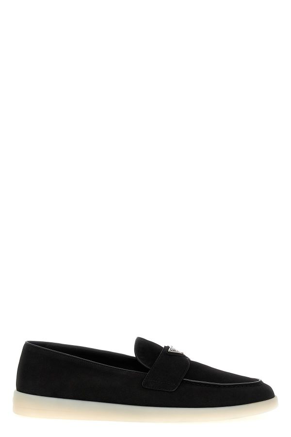  Prada Logo Loafers 