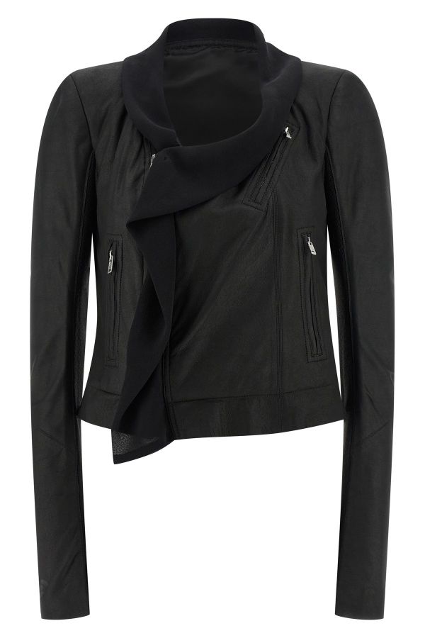  Rick Owens 'scarf Biker' Jacket 