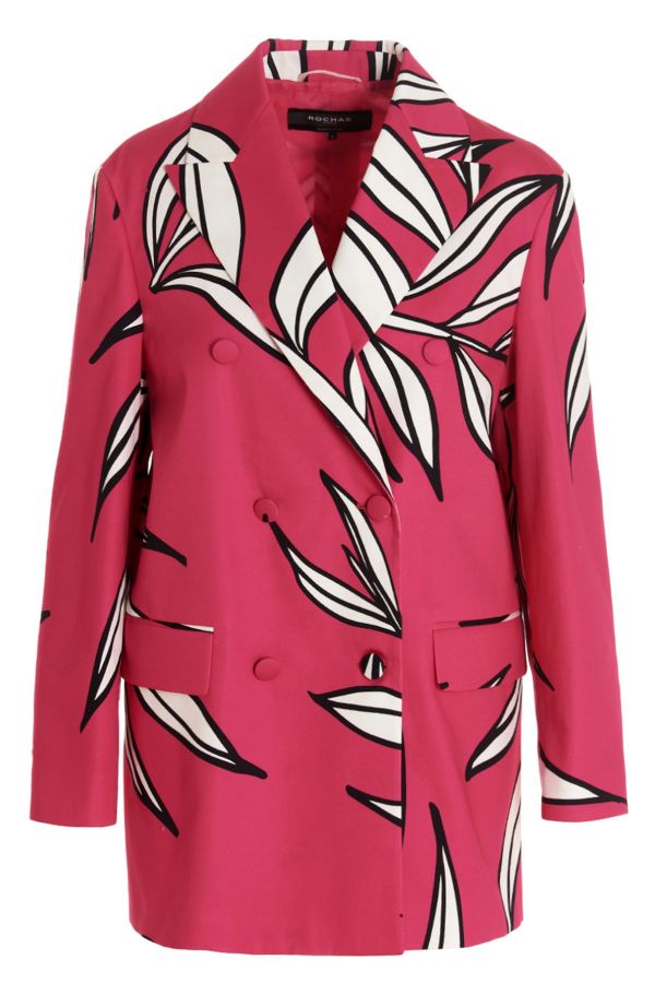  Rochas Floral Print Blazer Jacket 