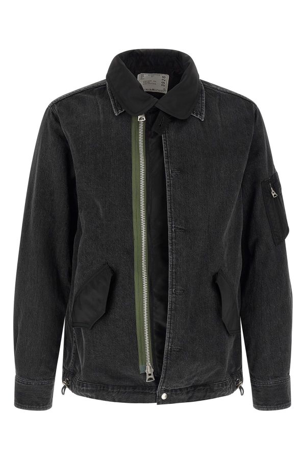  Sacai Nylon Insert Denim Jacket 
