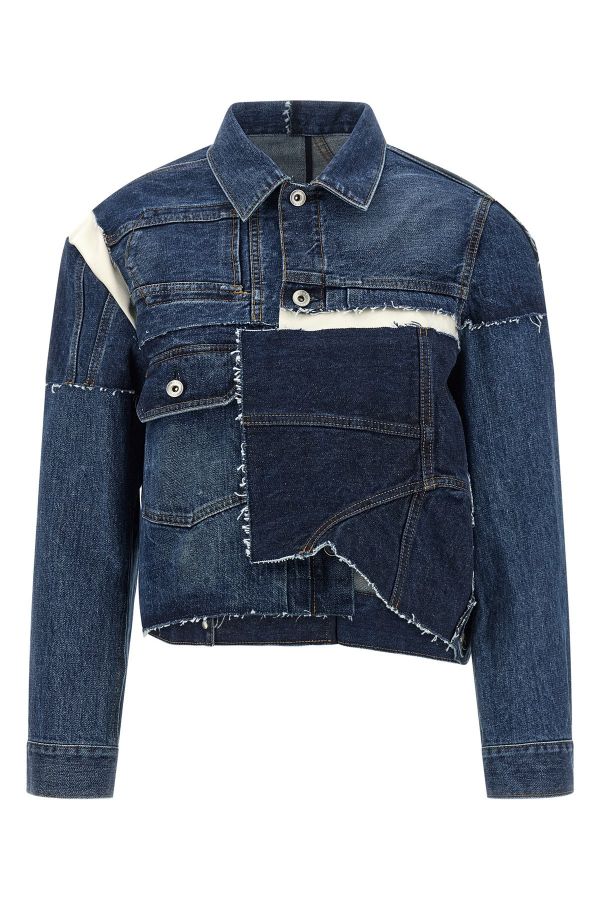  Sacai Patchwork Denim Jacket 