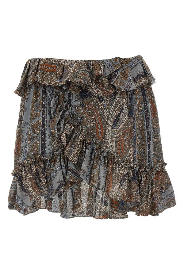  Saint Laurent All Over Print Skirt 