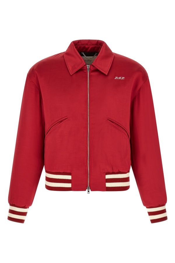  Second/layer 'aces Satin Club' Bomber Jacket 