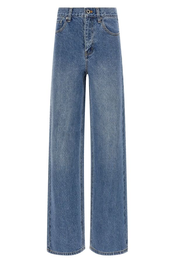  Self Portrait 'rhinestone Denim Straight Leg' Jeans 