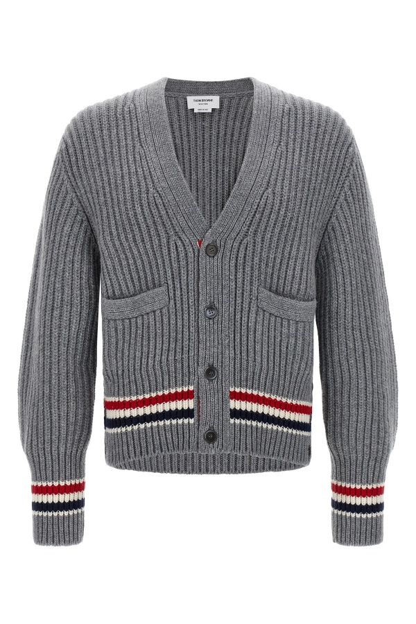  Thom Browne Rwb Tape Cardigan 