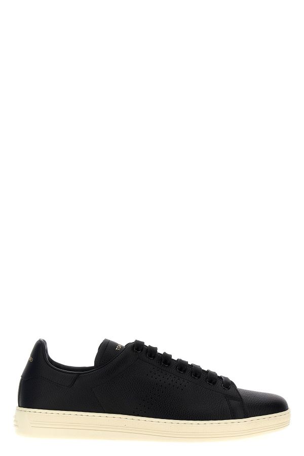  Tom Ford Logo Leather Sneakers 