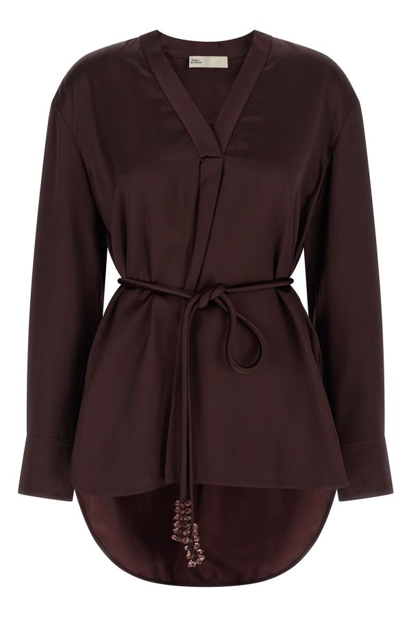  Tory Burch Satin Blouse 