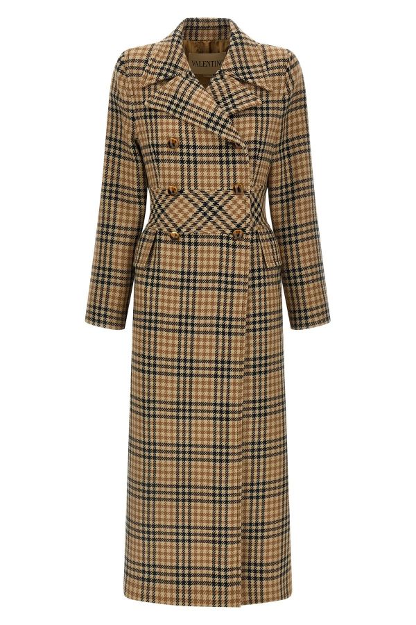  Valentino Garavani Valentino Garavani Houndstooth Wool Coat 