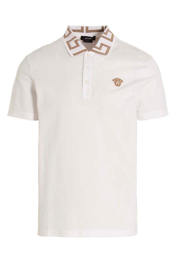  Versace 'greca' Polo Shirt 
