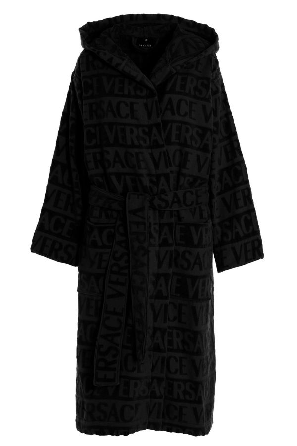  Versace Home Sequin Logo Bathrobe 