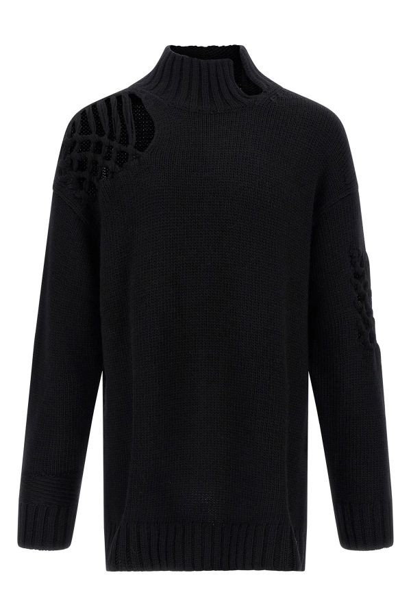  Yohji Yamamoto Macramé Insert Sweater 