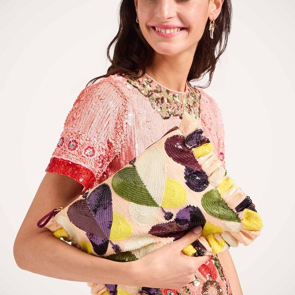  La Doublej Bags & Pochettes Gend - Hand Pochette Farfalla Ivory One Size 25% Viscose 25% Polyester 50% Pvc 