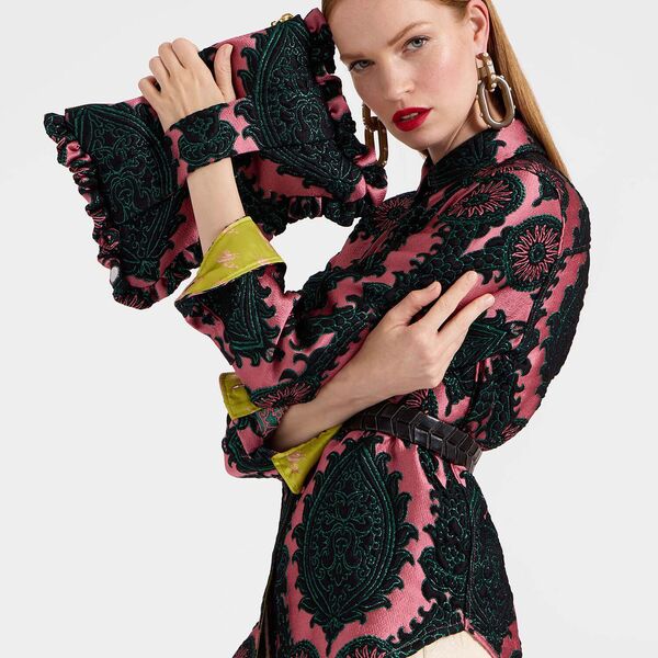  La Doublej Bags & Pochettes Gend - Hand Pochette Oltrarno Pink One Size 41%polyester 22%wool 22%acrylic 8%other Fibers 7%silk 