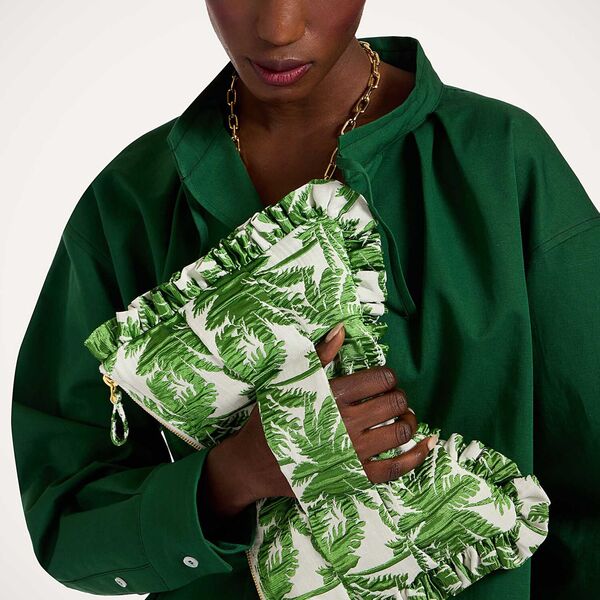  La Doublej Bags & Pochettes Gend - Hand Pochette Tropicana White One Size 44% Acetate 33% Viscose 22% Polyester 1% Elastan 