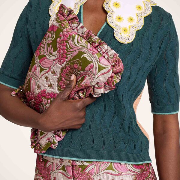  La Doublej Bags & Pochettes Gend - Hand Pochette Tulip Green One Size 93% Polyester 4% Silk 3% Polyamide 
