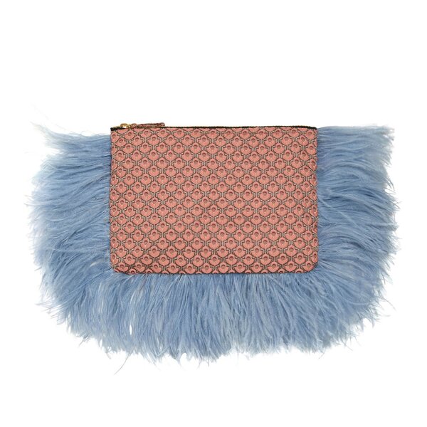  La Doublej Bags & Pochettes Gend - Party Pochette Tulip Pale Pink One Size 75% Polyester 23% Polyamide 2% Ostrich Feathers 