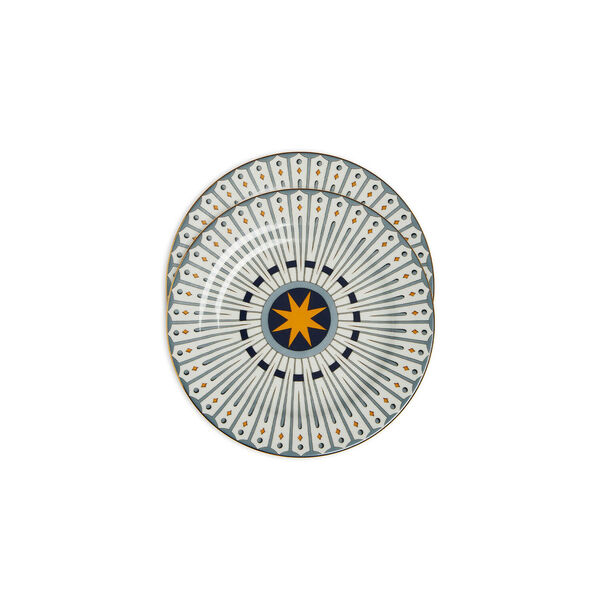  La Doublej Dessert & Side Plates Gend - Dessert Plates Set Of 2 Feria Sky Blue One Size 100% Porcelain 