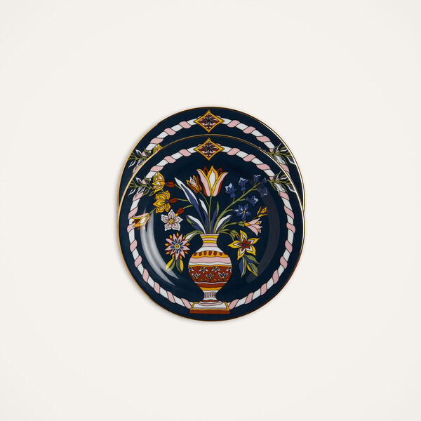  La Doublej Dessert & Side Plates Gend - Dessert Plates Set Of 2 Pietre Dure One Size 100% Porcellain 