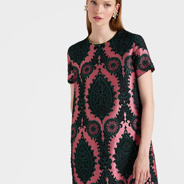  La Doublej Dresses Gend - Mini Swing Dress Oltrarno Pink L 41%polyester 22%wool 22%acrylic 8%other Fibers 7%silk 