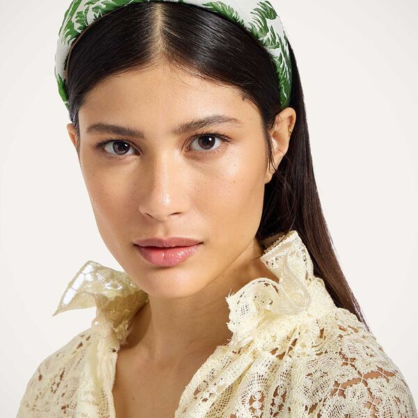  La Doublej Hair Accessories Gend - Flat Headband Tropicana White One Size 44% Acetate 33% Viscose 22% Polyester 1% Elastan 