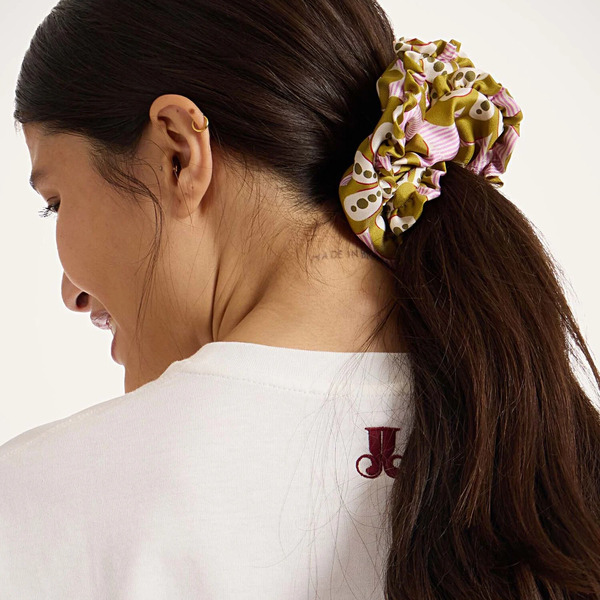  La Doublej Hair Accessories Gend - Scrunchie Set Mixed Prints One Size 66% Silk 33% Cotton 1% Elastan 