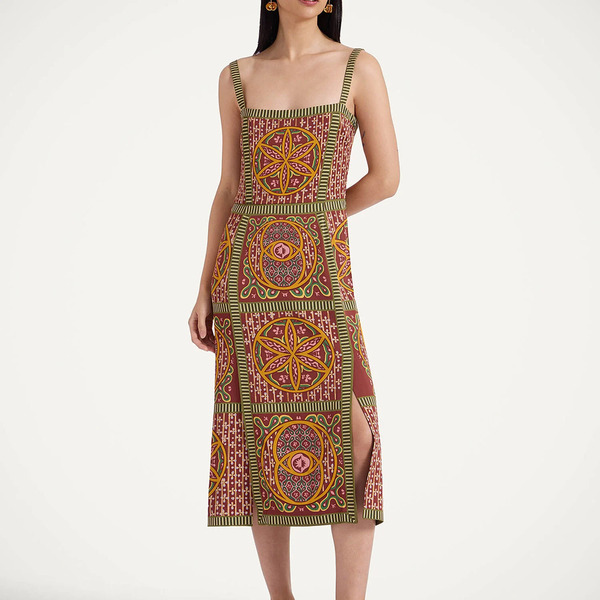  La Doublej J.j.'s Suitcase Gend - Buy Me A Martini Dress Eclipse Placée Yellow S 96% Viscose 4% Elastane 