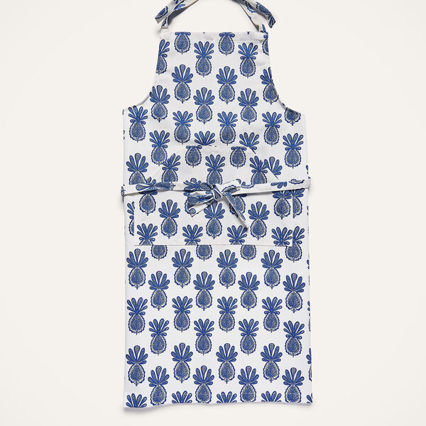  La Doublej Kitchen Accessories Gend - Aprons Pineapple Blu One Size 100% Cotton 