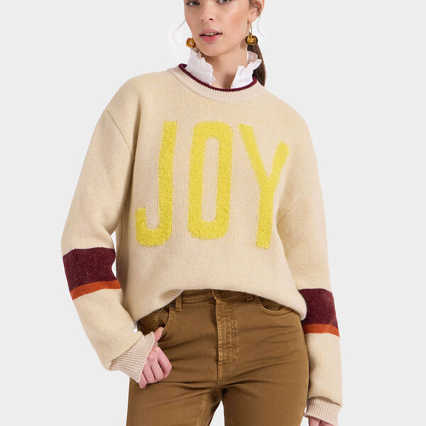  La Doublej Knitwear Gend - Joy Sweater Color Block Beige & Yellow L 65% Wool 18% Mohair 11% Polyamide 6% Cashmere 