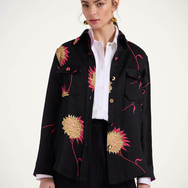  La Doublej Outerwear Gend - Better Than Your Boyfriend's Jacket Derby Black L 83% Polyester 9% Cotton 5% Silk 3% Polyamide 