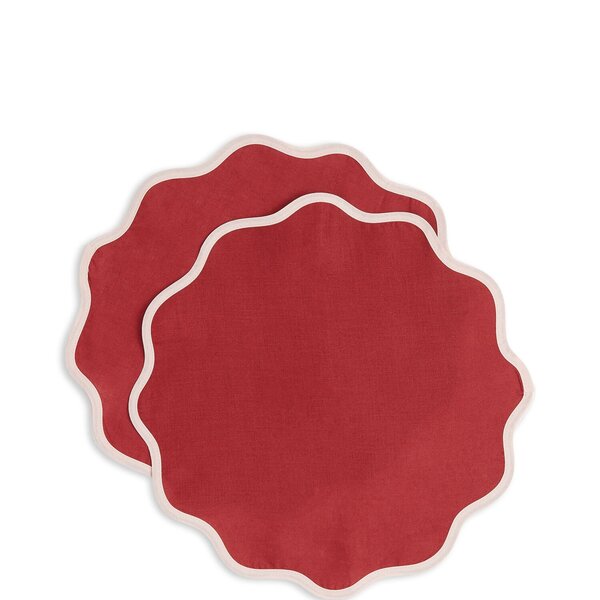  La Doublej Placemats & Runners Gend - Cloud Placemat Set Of 2 Rainbow Vino One Size 98% Cotton 2% Elastane 