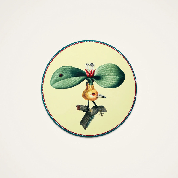  La Doublej Placemats & Runners Gend - Disk Placemat Leafflyer Pale Yellow One Size 83% Wood Fiber 12% Cork 5% Polyester 