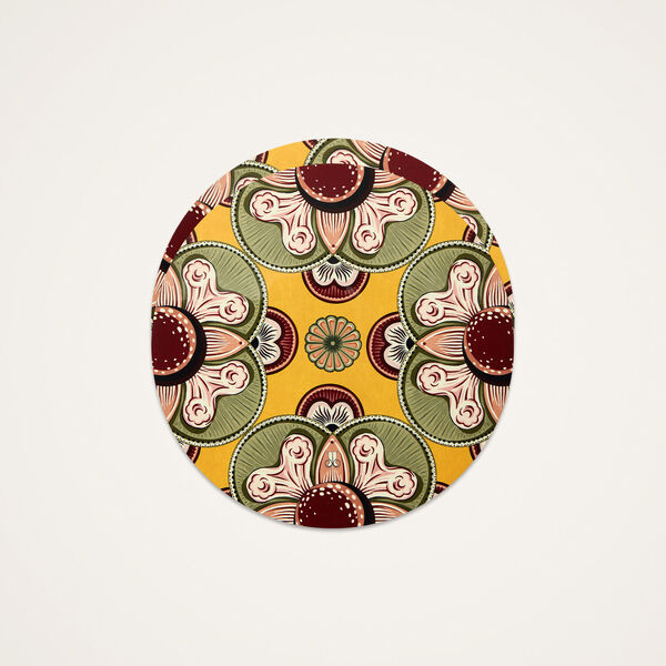  La Doublej Placemats & Runners Gend - Disk Placemats Set Of 2 Nucleus Saffron One Size 83% Wood Fiber 12% Cork 5% Polyester 