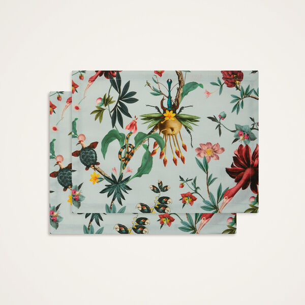  La Doublej Placemats & Runners Gend - Placemats Set Of 2 Fantastic Creatures Light Blue One Size 100% Cotton 