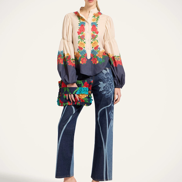  La Doublej Shorts & Pants Gend - The Straight Leg Jean Queen Peony Placée Indigo 31 99% Cotton 1% Elastan 