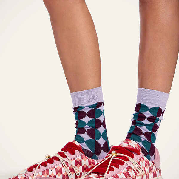  La Doublej Small Accessories Gend - All Time Socks Sfere Lilac One Size 80% Cotton 18% Polyamide 2% Elastan 