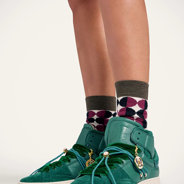  La Doublej Small Accessories Gend - All Time Socks Sfere White One Size 80% Cotton 18% Polyamide 2% Elastan 