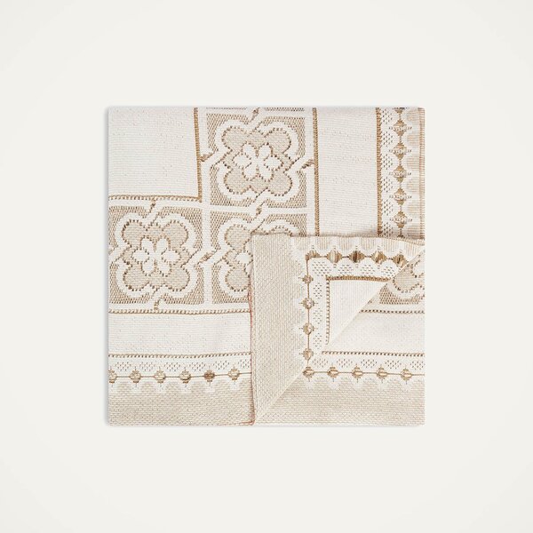  La Doublej Tablecloths Gend - Lacey Large Tablecloth Solid White Smoke One Size 80% Cotton 20% Polyamide 