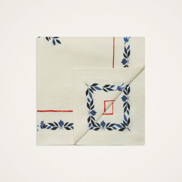  La Doublej Tablecloths Gend - Medium Tablecloth Wildbird Placée Blue One Size 100% Linen 