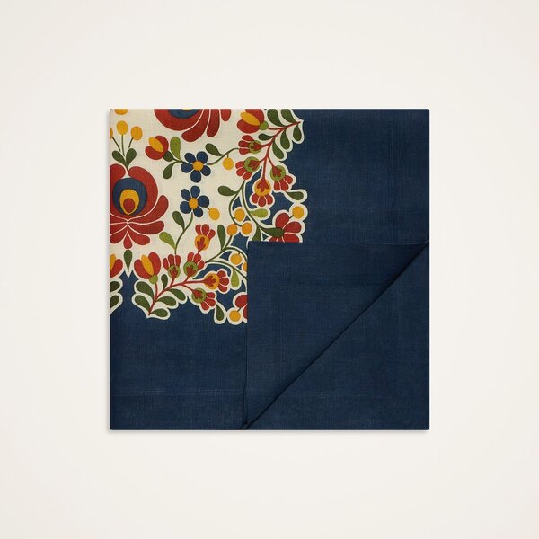  La Doublej Tablecloths Gend - Square Tablecloth Windflower Placée Bordeaux One Size 100% Linen 
