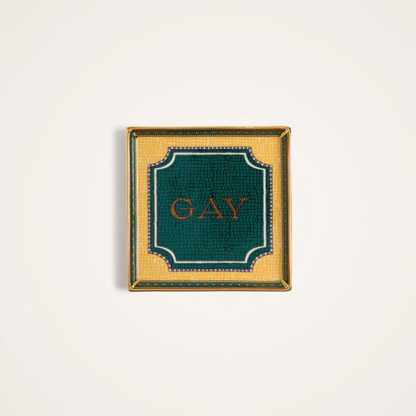  La Doublej Trays & Boxes Gend - Mini Tray Gay Green One Size 100% Porcelain 