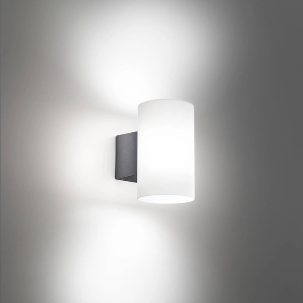 Ailati Ailati Led Outdoor Wall Light Bianca, Dark Grey, Plastic 