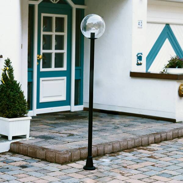  Albert Leuchten Albert Leuchten Lamp Post With A Crystal Sphere, Black 