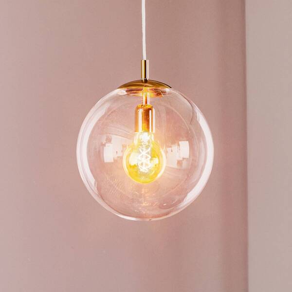  Aldex Aldex Hanging Light 562, Clear Glass, Gold Cap/canopy 