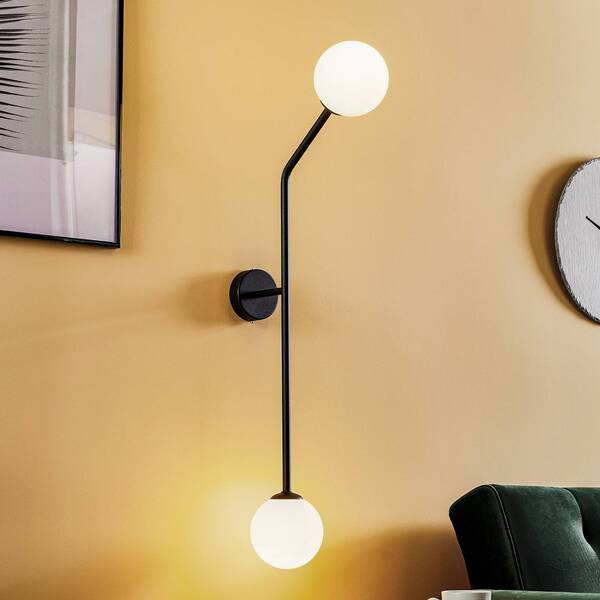  Aldex Aldex Pure Wall Light, 2-bulb, Black, Vertical 