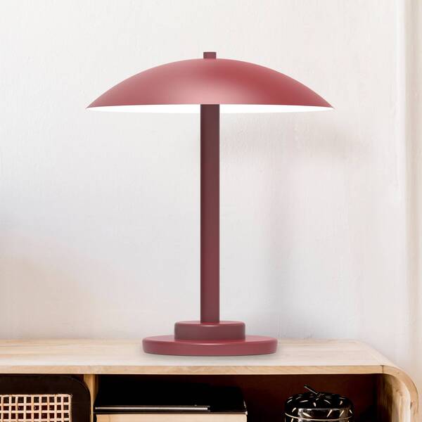  Aluminor Aluminor Chicago Table Lamp, Round Lampshade, Red 